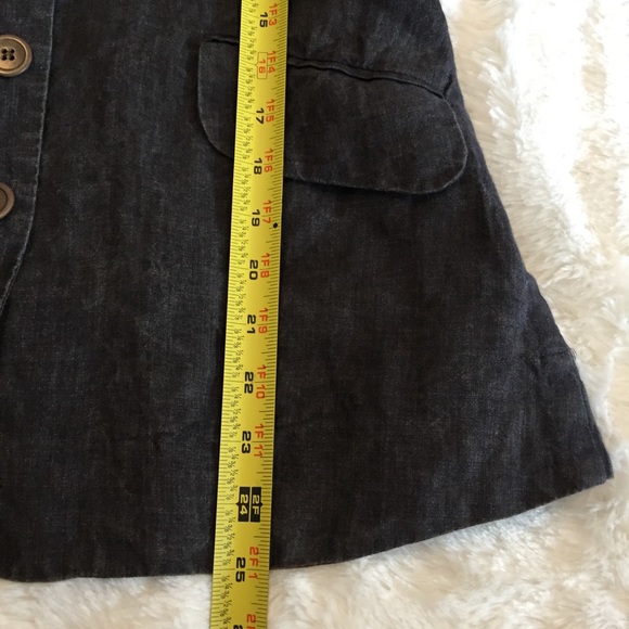 Eileen Fisher Dabbled Gray Linen Jacket Size 2 - Picture 4 of 8